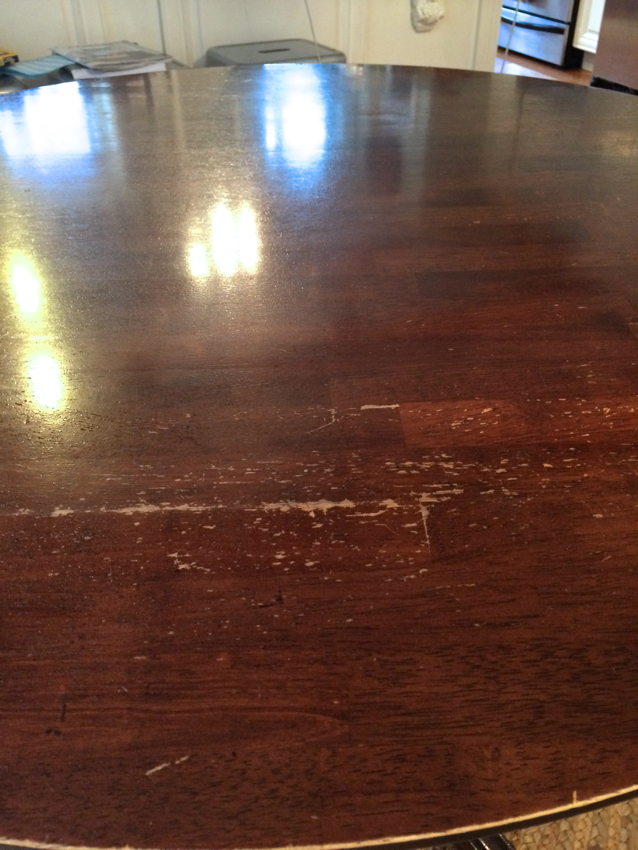 Restain a table