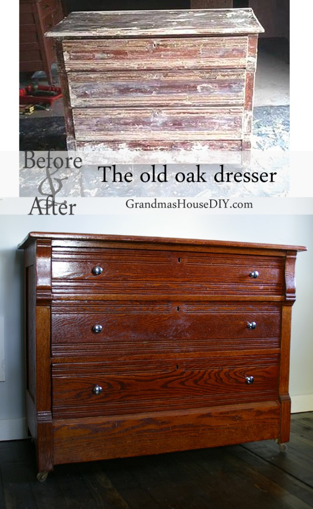 oak dresser restoration