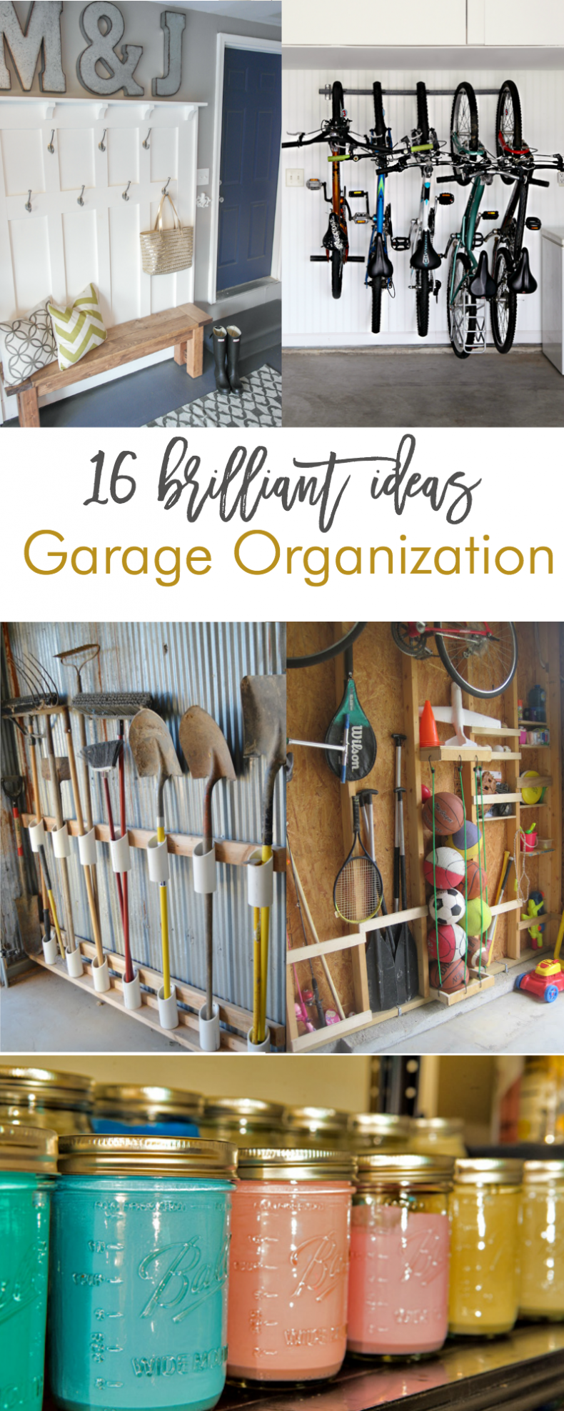 16 brilliant garage organization ideas. Love these!