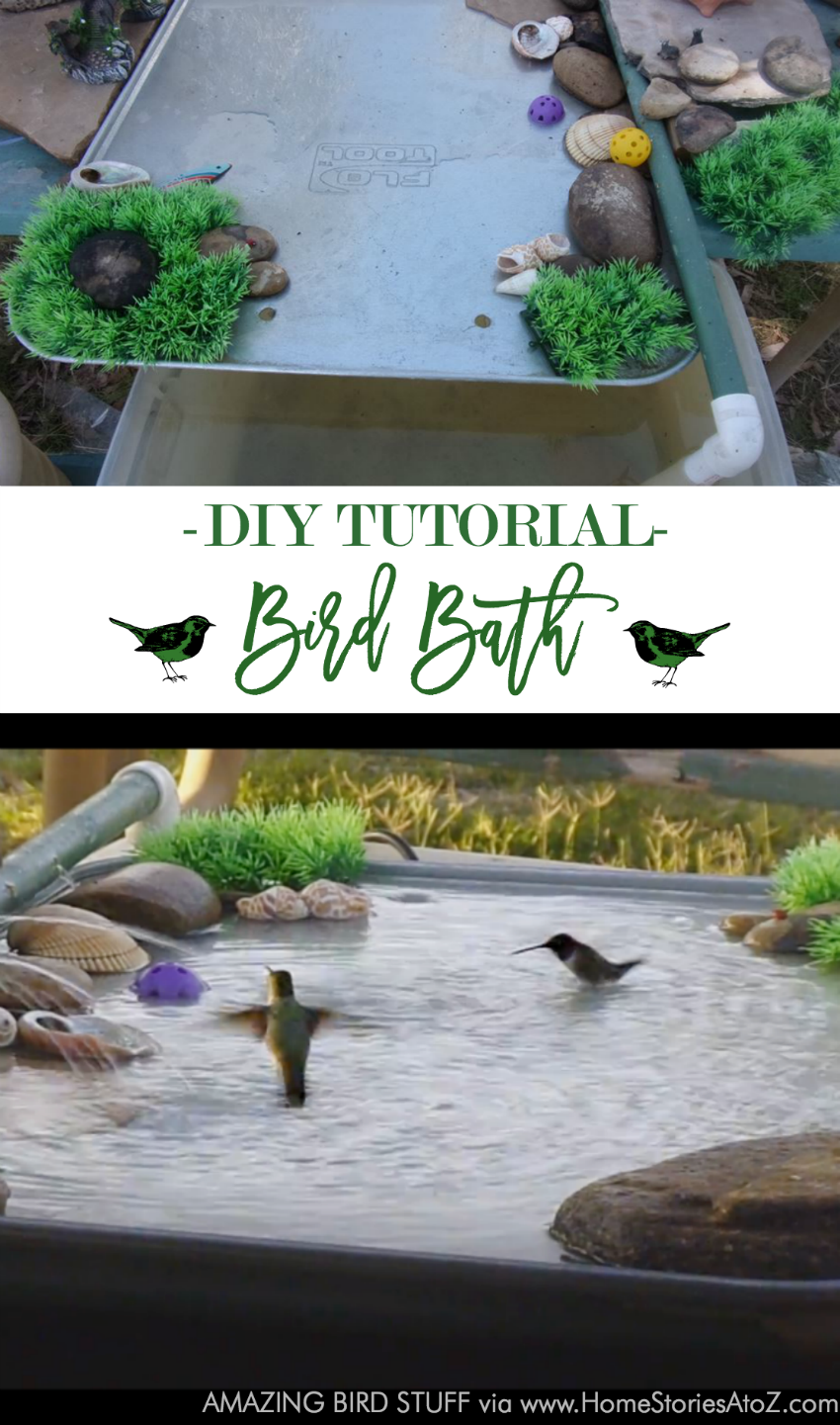 DIY bird bath tutorial