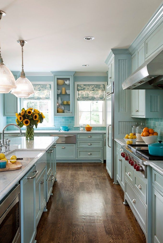 Tobi Fairley Blue kitchen cabinets