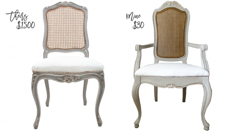 french cane back chairs