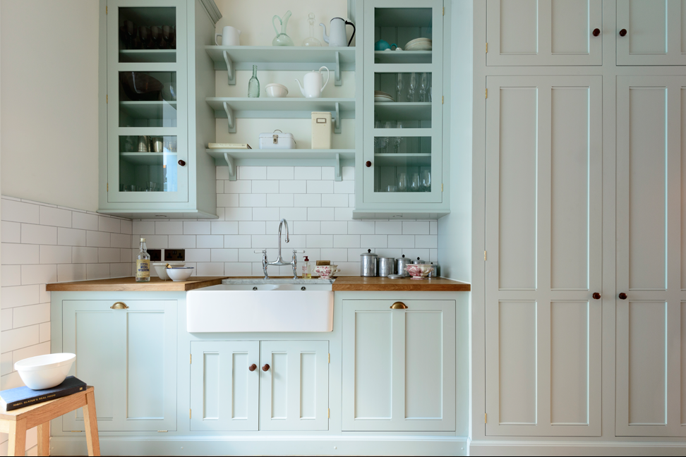 sea salt blue kitchen cabinets
