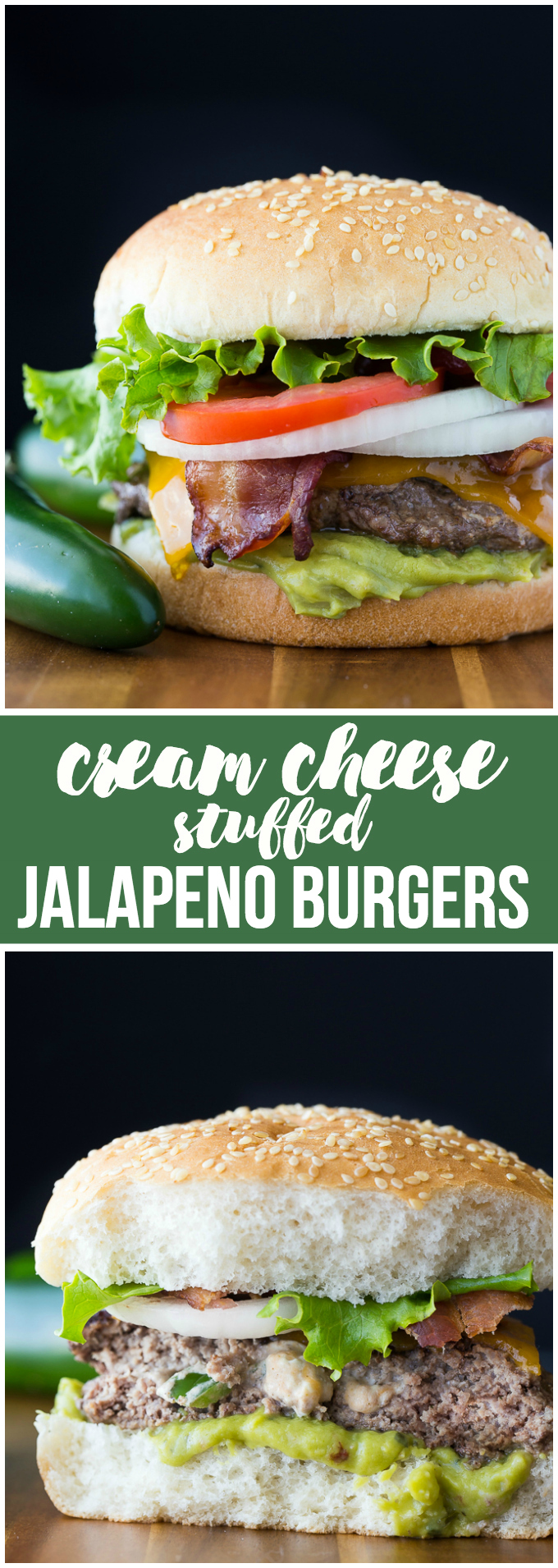 Cream Cheese Stuffed Jalapeno Burgers