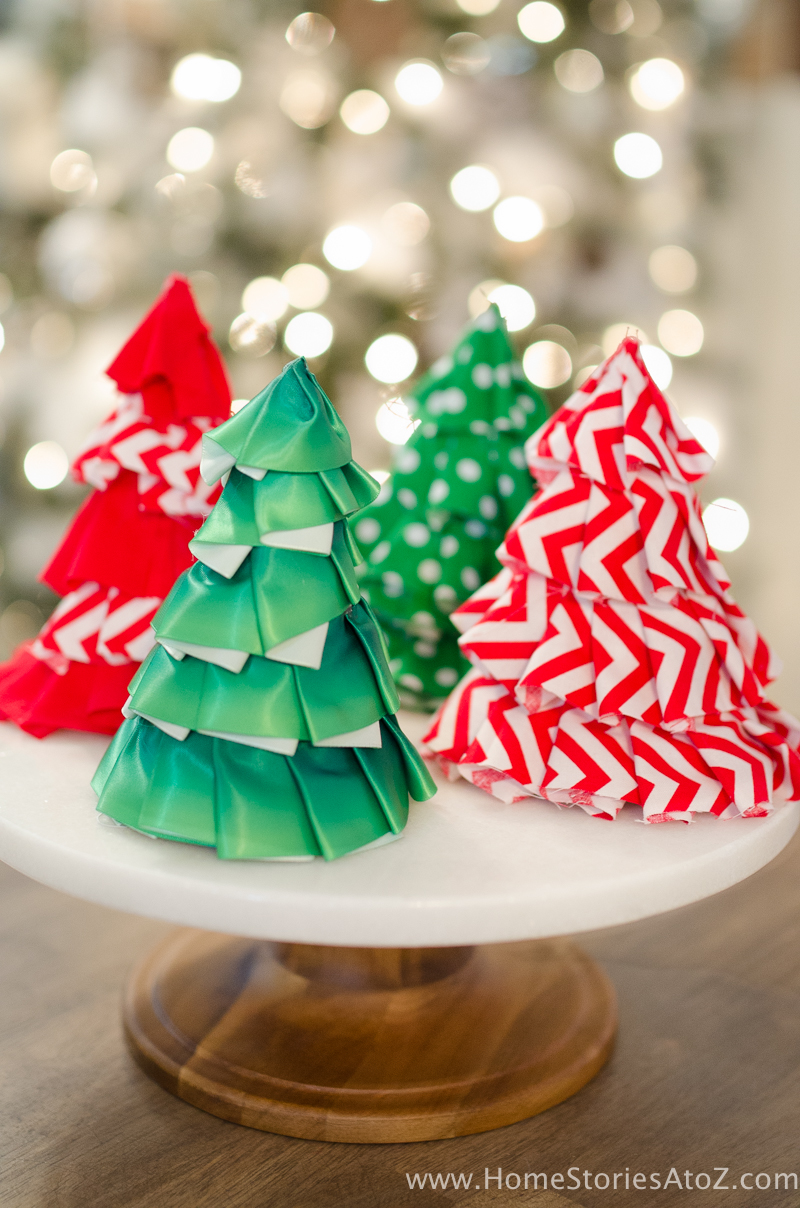 Fabric Christmas Craft Idea: DIY Christmas Tree Party Hats