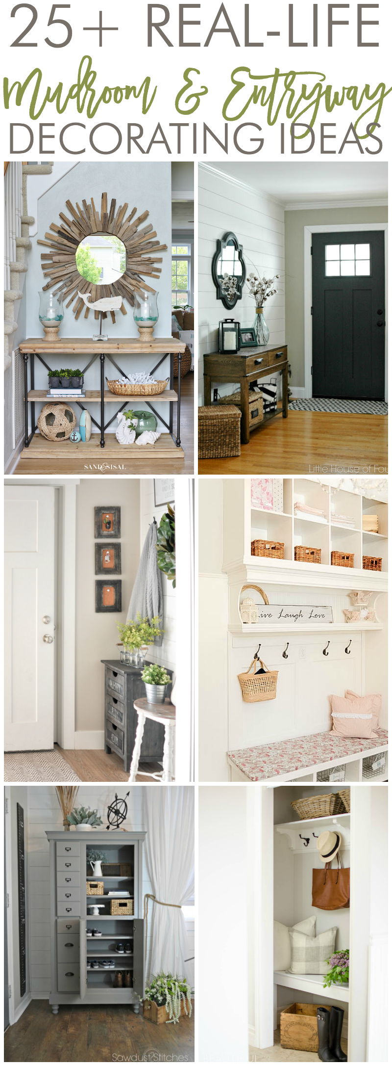 25+ real-life mudroom and entryway decorating ideas by bloggers including mudroom build plans and shoe storage plans