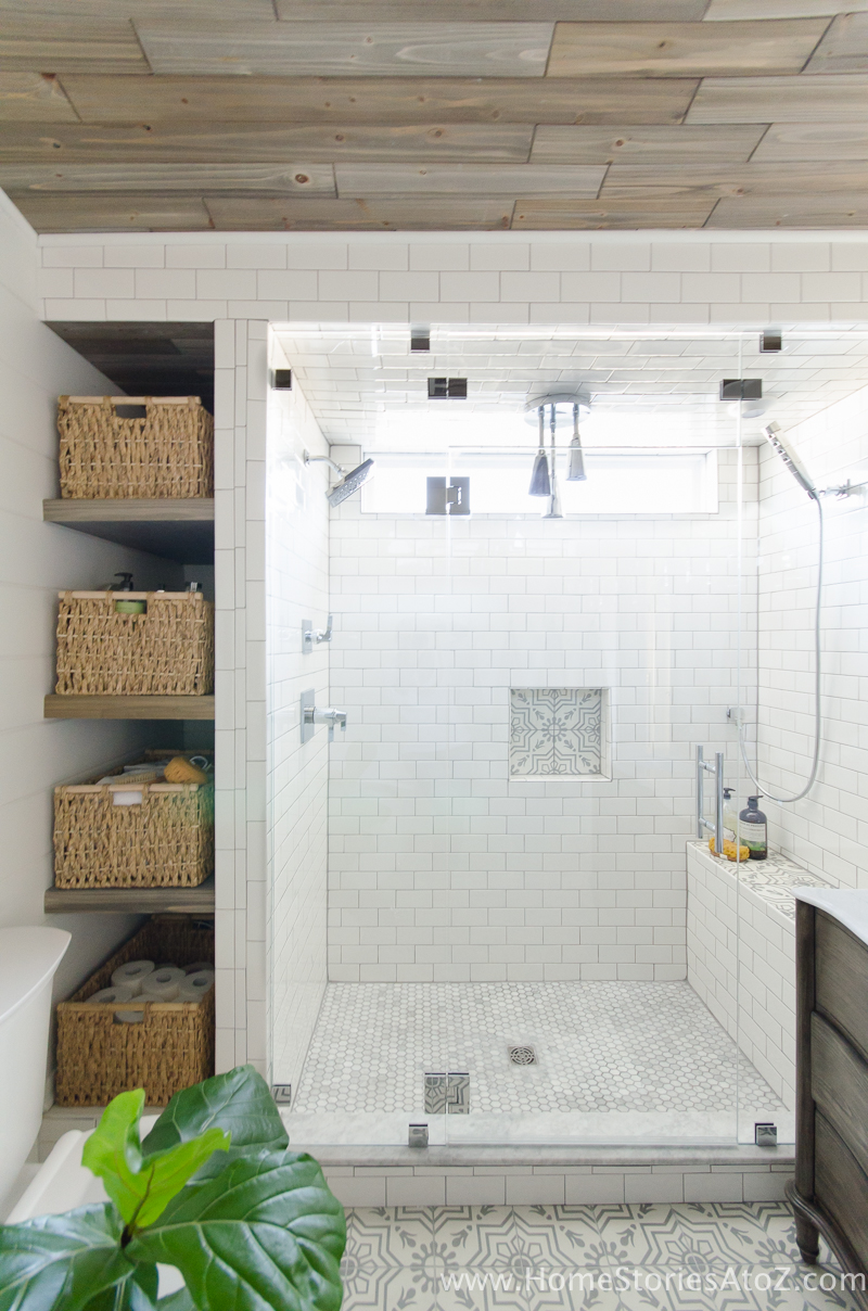 How To Build Bathroom Shelves Next To Shower