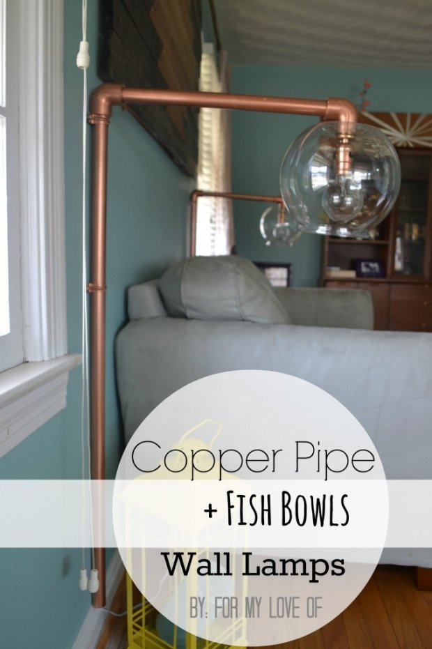 DIY Fish Bowl & Copper Pipe Lighting