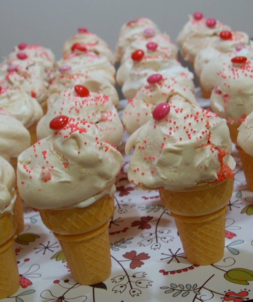 Meringue Ice Cream Cone Valentine’s