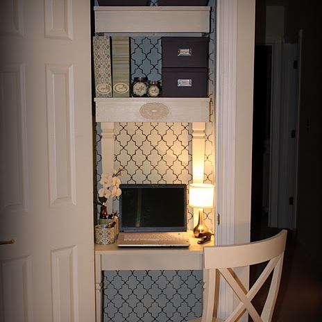 Inspiration file: Beautiful Closet Turned Office {cloffice} | Home Stories A to Z