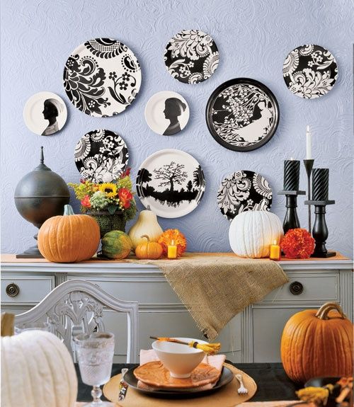 Country Living Halloween Plate Wall