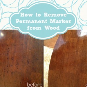 how to remove permanent marker from wood