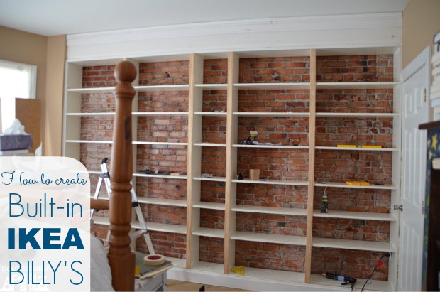 Ikea Billy Built In Bookshelves, How To Anchor Bookcase Wall