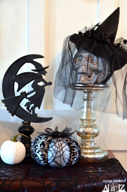 Witch Halloween Mantel Tutorial - Home Stories A to Z