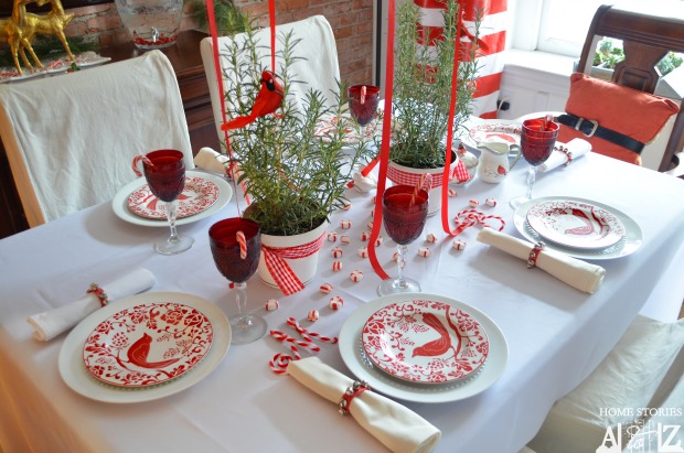 Candy Cane Christmas Table Setting
