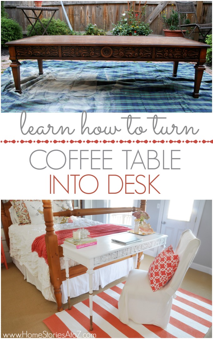 How To Turn A Coffee Table Into Desk, Coffee Table Desk Attachment