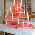 DIY wooden candle christmas tree