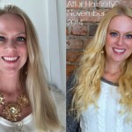 before and after Hairfinity hair vitamins