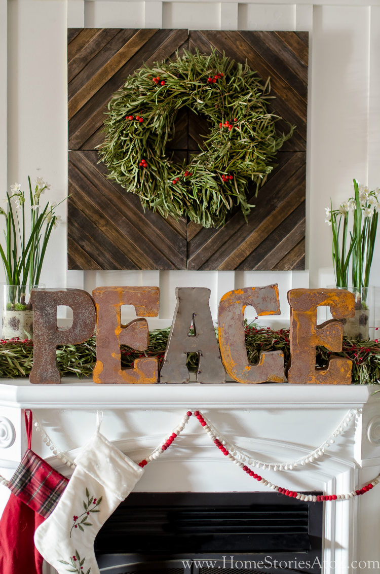 Christmas mantel