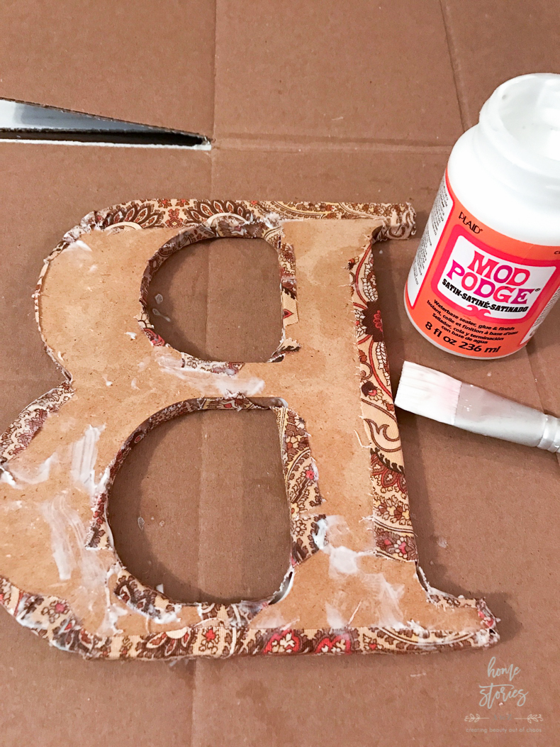 How to Make Fabric Covered Letters {Mod Podge Tutorial}