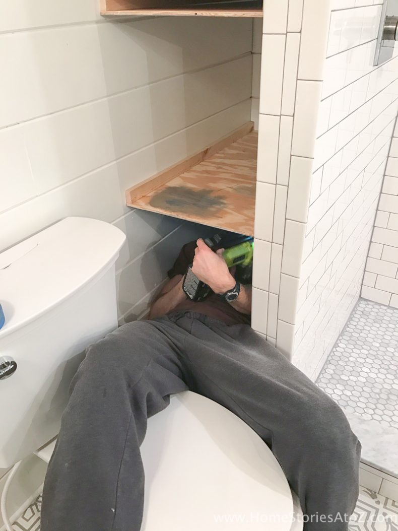 How to Build Bathroom Shelves Next to Shower Home Stories A to Z