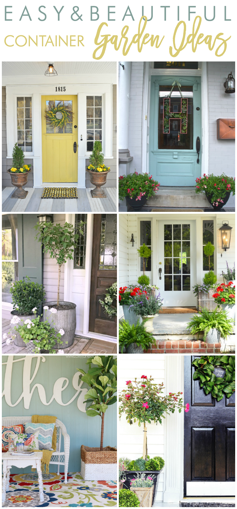 Easy and Beautiful Container Garden Ideas for Your Porch