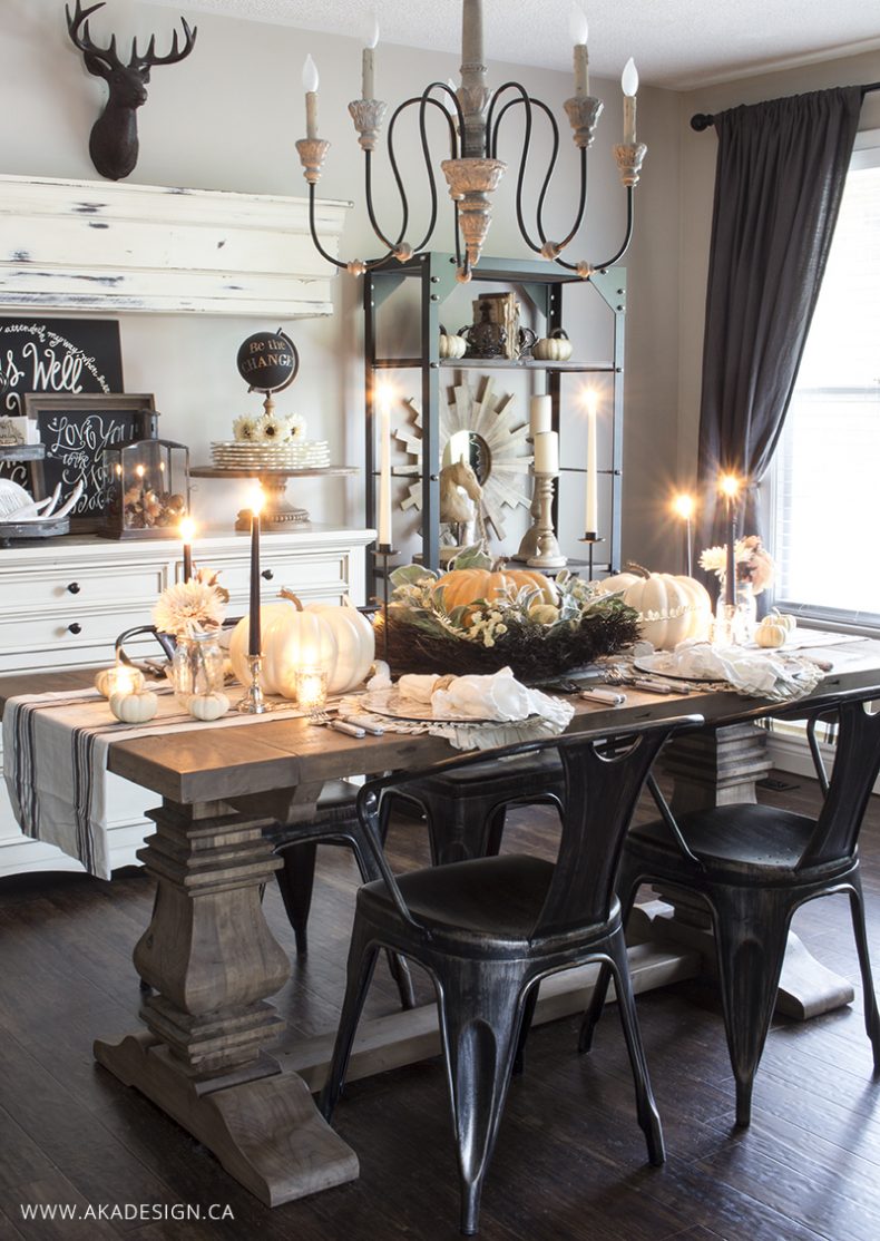 30+ Fall Dining Room and Tablescape Ideas