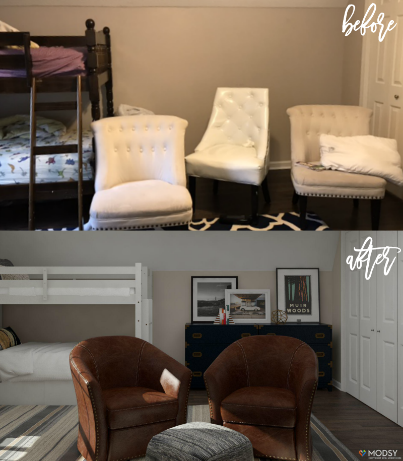 Amazing Room Redesign Service: Boys Bedroom Makeover with Modsy
