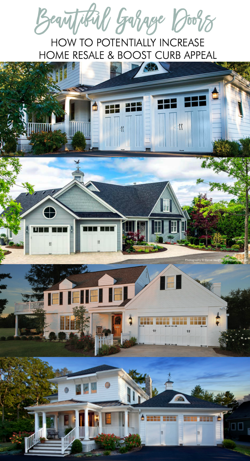 beautiful garage doors how to increase home resale boost curb appeal