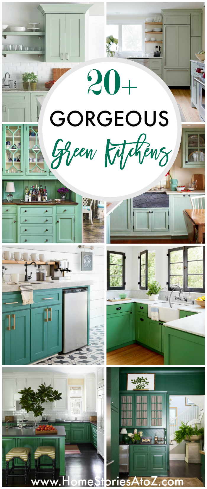 20 Gorgeous Green Kitchen Cabinet Ideas