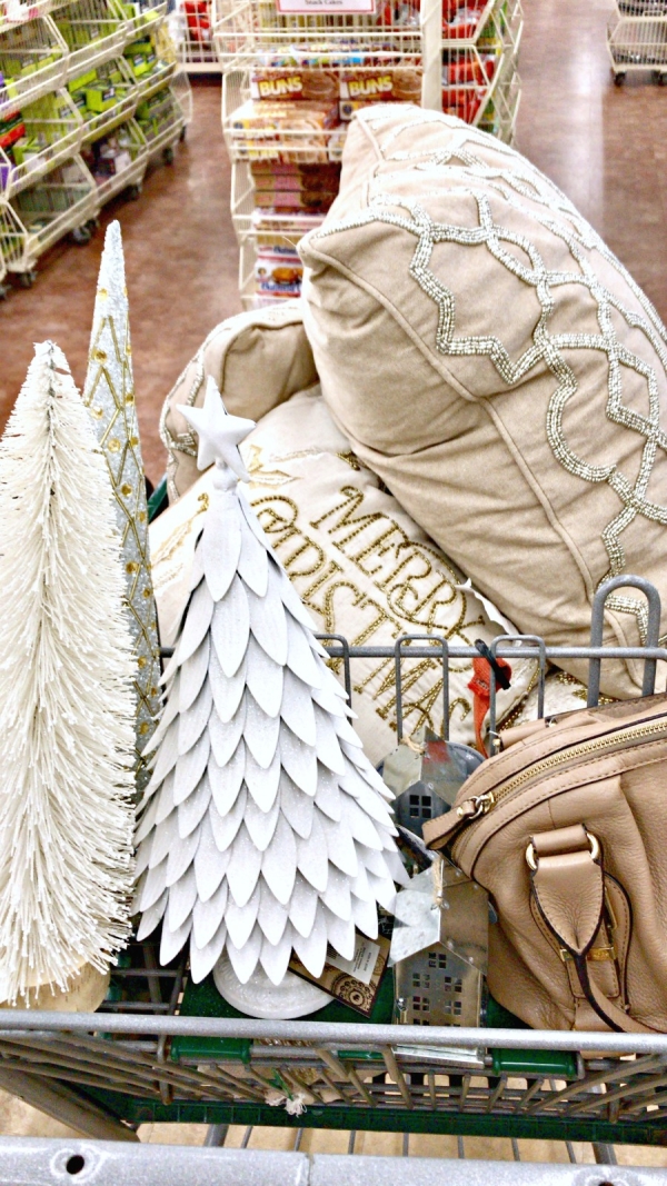 Rustic Glam Christmas Family Room Decor from Christmas Tree Shops