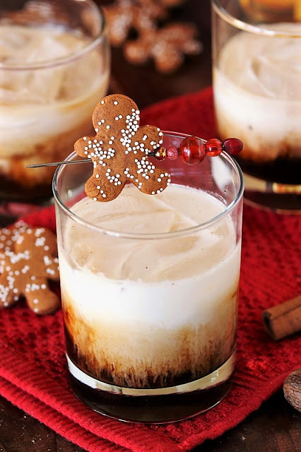 Boozy Holiday Cocktails - Gingerbread White Russian Recipe by The Kitchen is my Playground