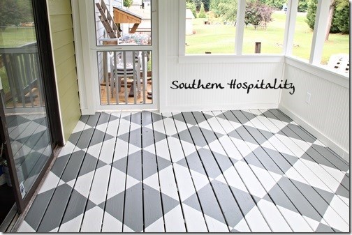 25 Stenciled And Painted Floor Tiles, Stencils For Hardwood Floors