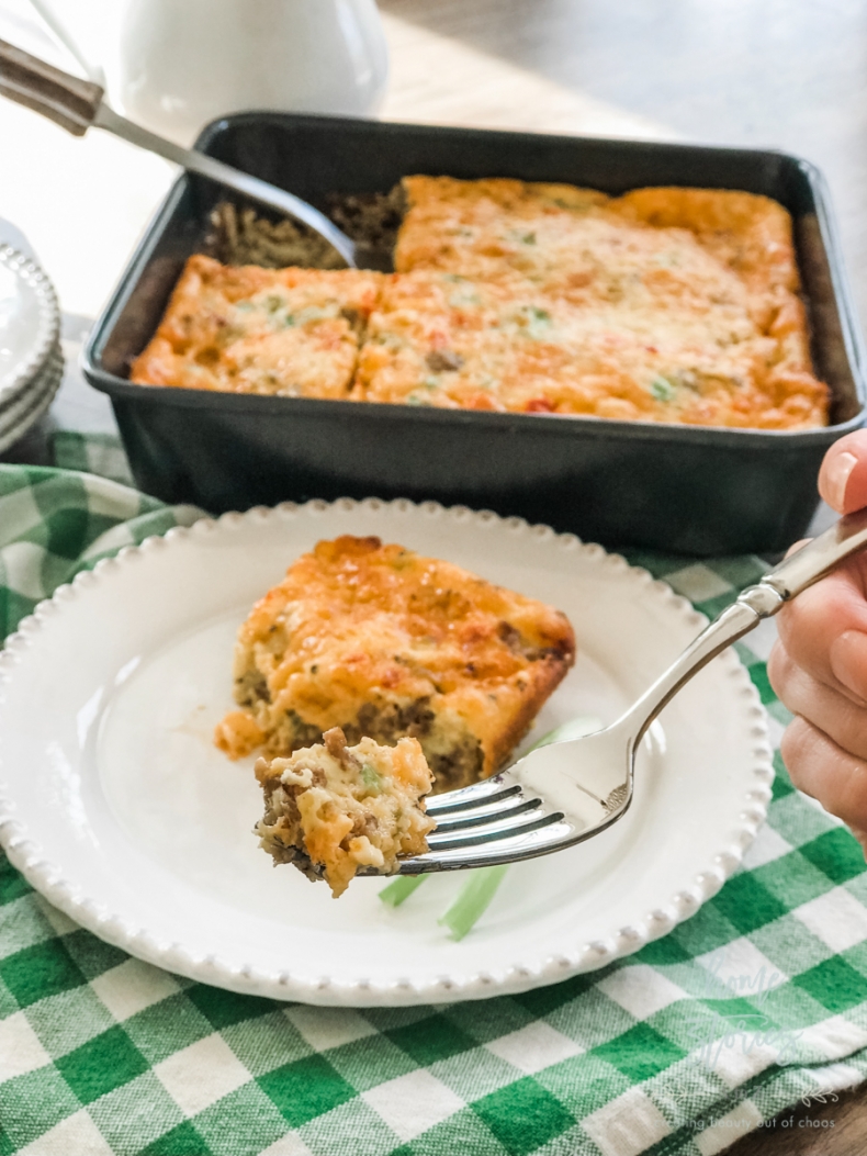 Keto Breakfast Casserole Recipe Sausage, Egg, and Pimento Cheese