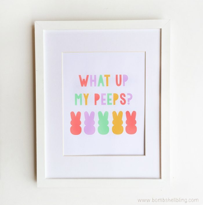 Easter Craft Ideas - Free Printable What Up My Peeps by Bombshell Bling 
