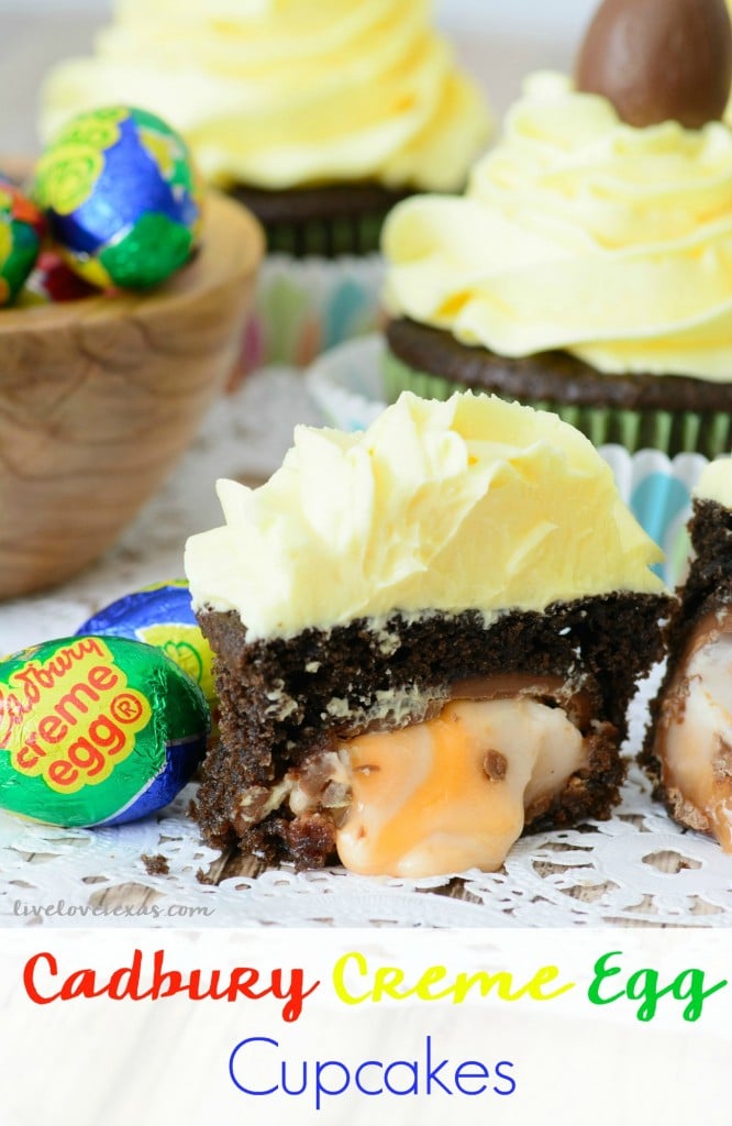 Yummy Easter Treat Recipes - Cadbury Creme Egg Cupcakes by Live Love Texas