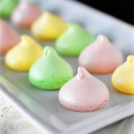 Yummy Easter Treat Recipes - Spring Meringue Cookies by the Kitchen is My Playground