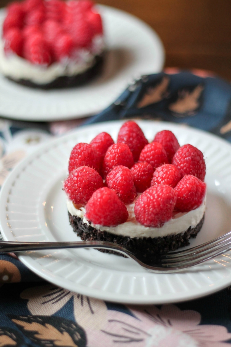 Cheesecake Recipes - No Bake Vanilla Raspberry Cheesecake Recipe by The Kittchen