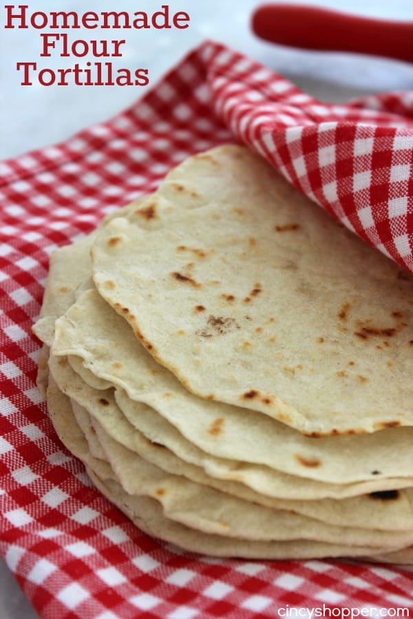 Delicious Taco Recipes - Homemade Flour Tortillas by Cincy Shopper