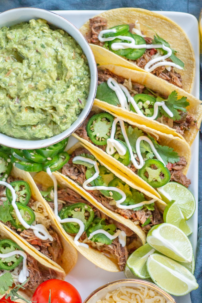 Delicious Taco Recipes - Slow Cooker Shredded Beef Tacos by The Kittchen