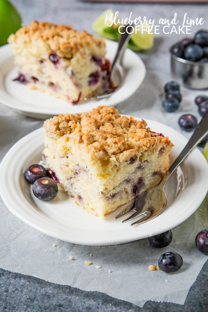Mother's Day Brunch Ideas - Blueberry and Lime Coffee Cake by Annie's Noms