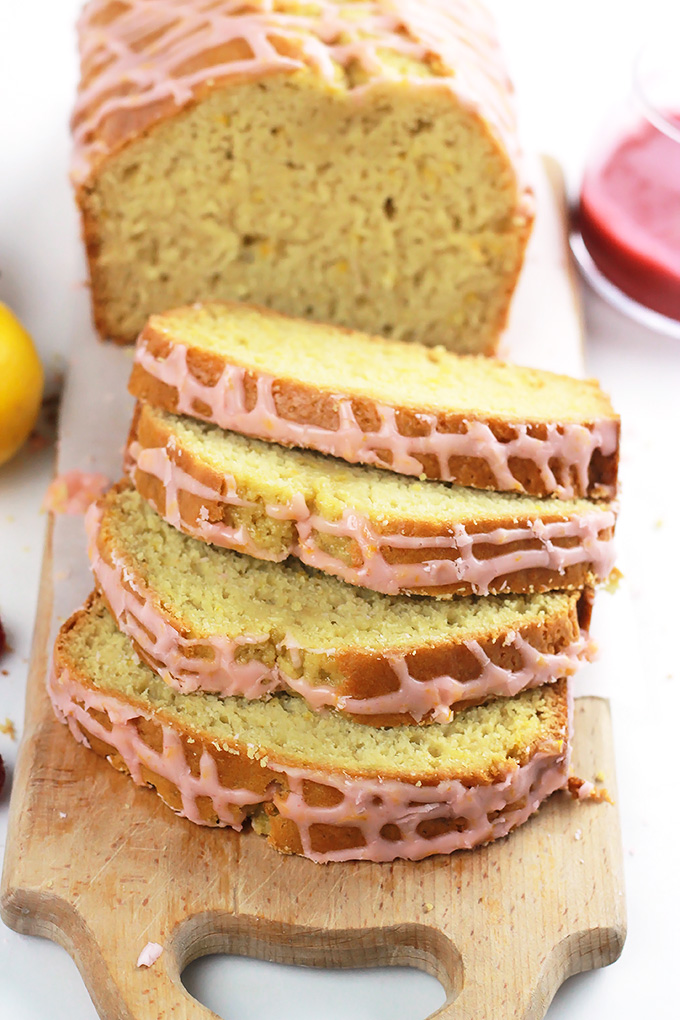 Mother's Day Brunch Ideas - Lemon Loaf Raspberry Sauce by The Whole Serving