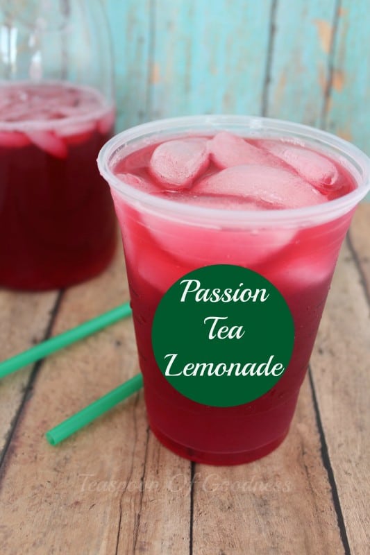 80+ Best Summer Recipes - Copycat Starbucks Passion Tea Lemonade by Teaspoon for Goodness