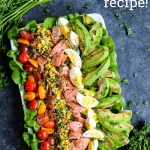 80+ Best Summer Recipes - Grilled Salmon Cobb Salad by Delightful E Made