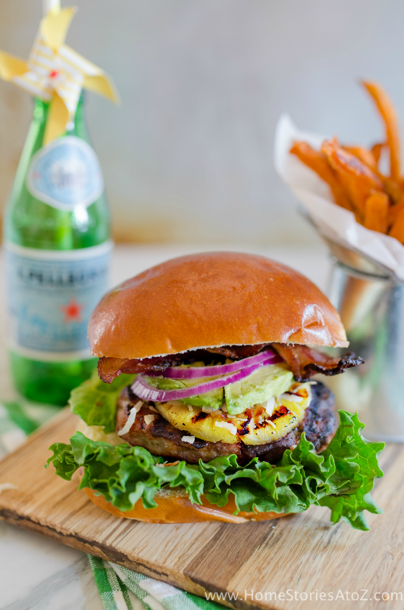 80+ Best Summer Recipes - Hawaiian Sausage Burger Recipe by Home Stories A to Z