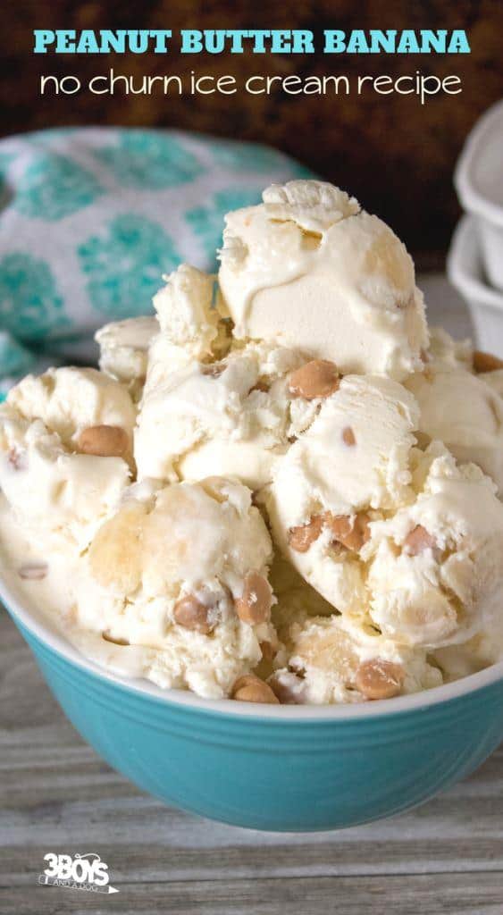 80+ Best Summer Recipes - Peanut Butter Banana Ice Cream by 3 Boys and a Dog