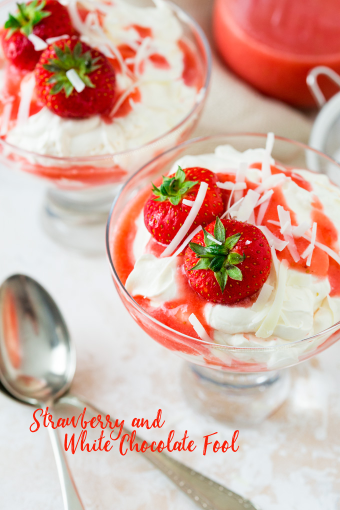 80+ Best Summer Recipes - Strawberry and White Chocolate Fool by Annie's Noms