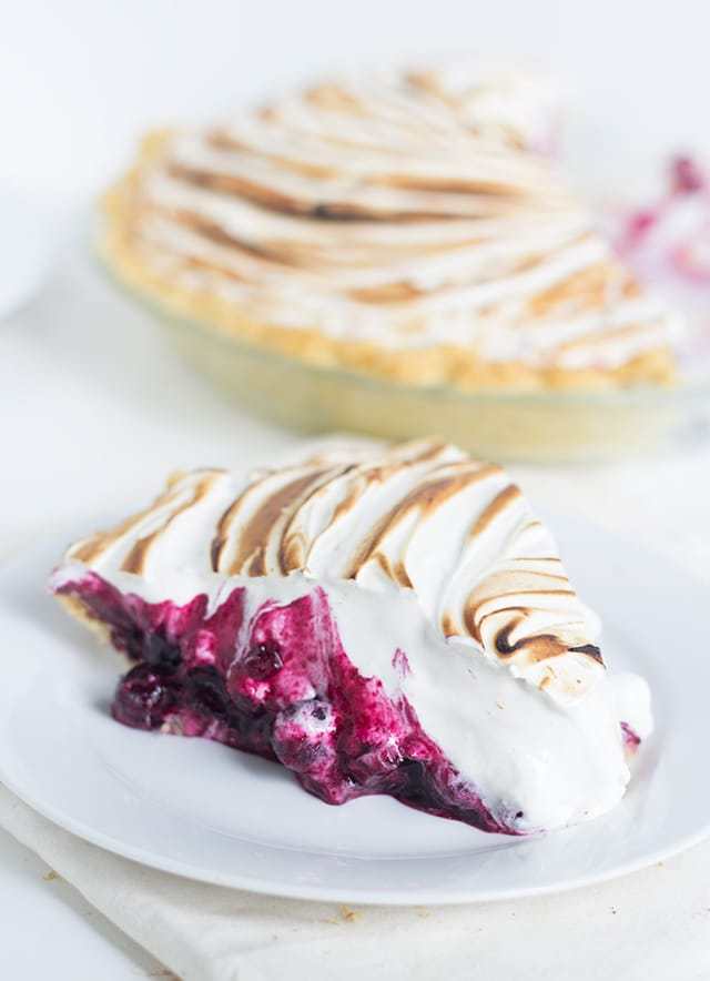 Best Summer Pie Recipes - Blueberry Rhubarb Merginue Pie by Cookie Dough and Oven Mit