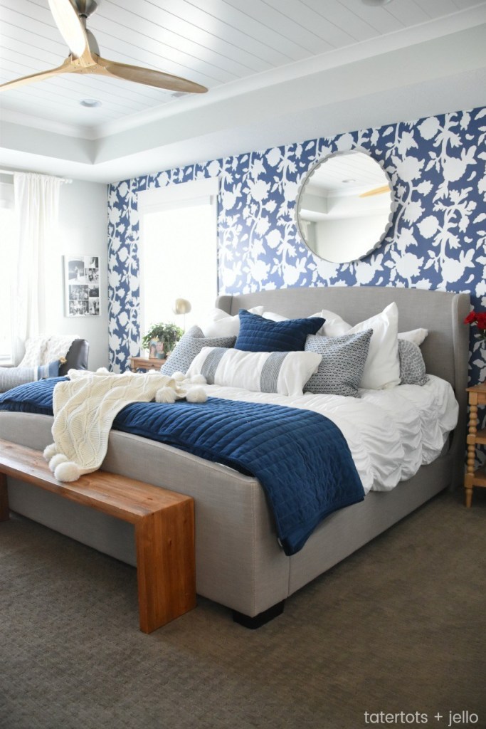 Beautiful Blue Bedroom Decor Ideas, Light Blue Headboard Bedroom Ideas