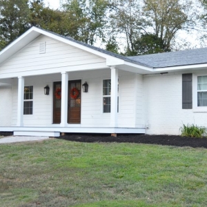 Affordable Home Exterior Renovations - Small Home Renovation AFTER by Beneath My Heart